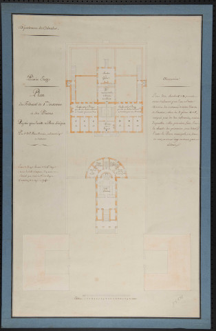 1er étage, plan du tribunal de première instance et des prisons