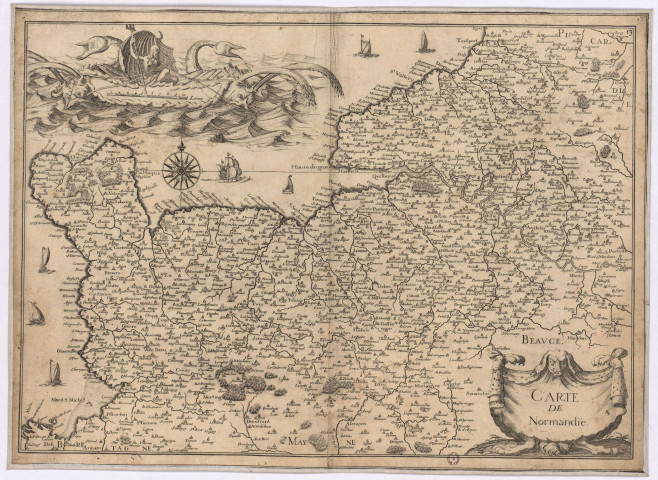 Carte de Normandie, par le géographie Christophe Tassin.