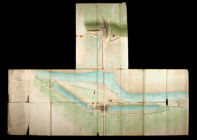 Plan roulé de la Vire au niveau du pont du petit Vey