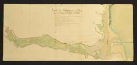 "Carte de l'embouchure de l'Orne avec le rivage de fosse de Colleville"