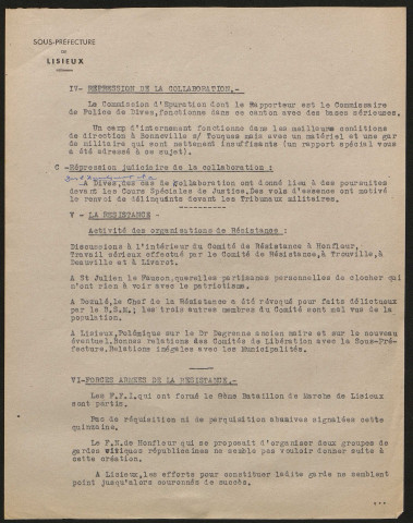 Rapports non datés, dont un incomplet, pour 1945