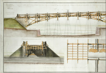 Plan du projet d'un pont en bois à Saint-Rémy, 1777, AD14, C/3990