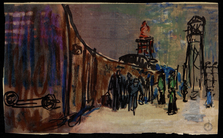 Arrivée d'un transport (dessin n°2)