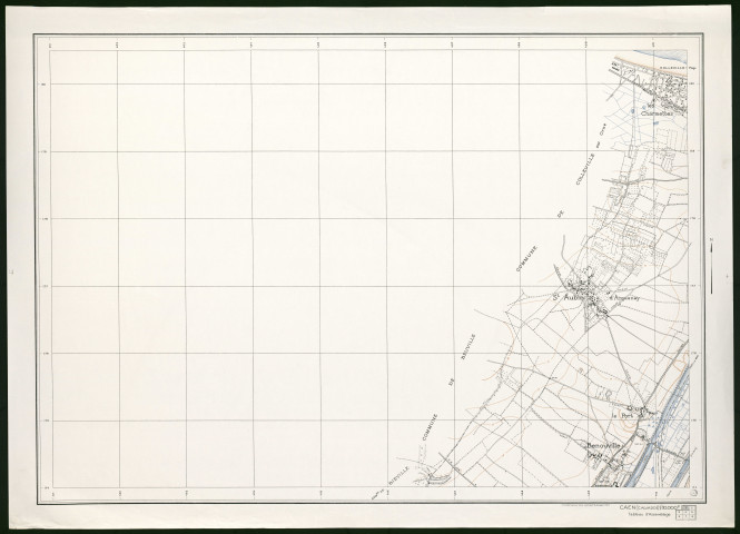 Plans topographiques des environs de l'estuaire de l'Orne et du Canal de Caen à la mer (sans titre, sans date)