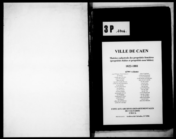 6ème volume, folios 2015-2482