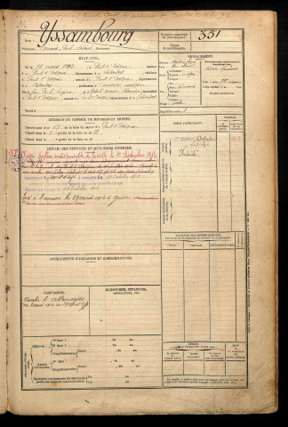 Yssambourg, Arcade Paul Désiré