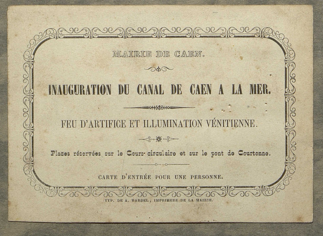 Port de Caen (documents n°7 à 16)