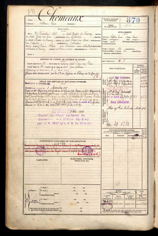 Chomeaux, Albert Henri