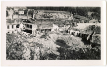 Destructions du "pavillon Sainte Chantal bombardé le 6 juin à 16h30 (hôpital psychiatrique du Bon Sauveur)" (photo n°34 et notice n°44)