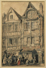 Caen, rue Saint-Pierre, maisons à pans de bois.