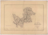Carte topographique du canton de Condé-sur-Noireau par Simon, géomètre en chef du cadastre