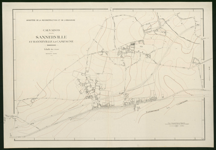 Plan topographique de Sannerville et Banneville-la-campagne
