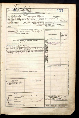 Toutain, Georges Armand Emilien