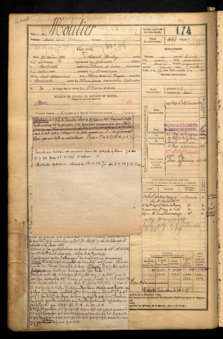 Moutier, Désiré Louis Clotaire