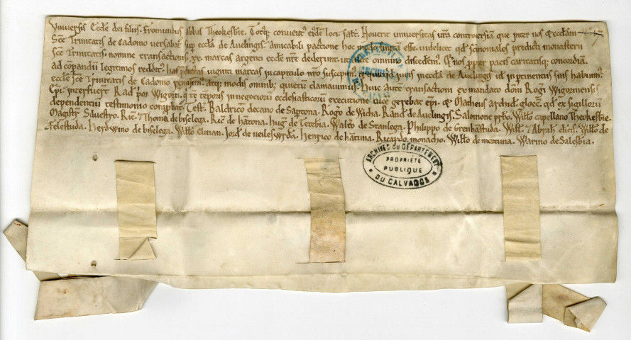 Charte de l'abbé de Tewkesbury