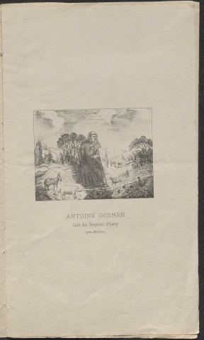 Portrait d' Antoine Godmer, curé des Bruyères d'Ouézy : gravure