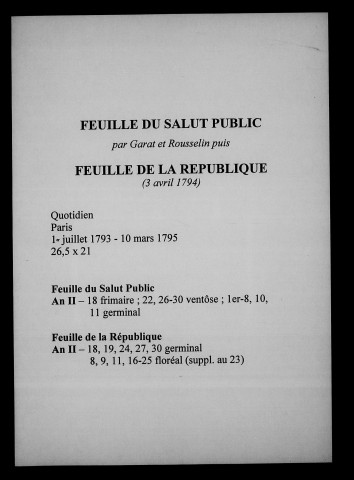 Feuille du Salut-Public