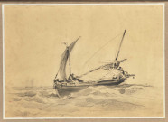 Barque de pêche, par Charles Louis Mozin