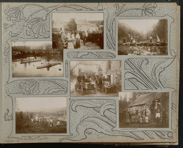 Mayenne et Sarthe : Fête de la Poôte (photos n°422 à 431) ; fête nautique, le Haut-Fourché et Moulin de la Forge Collet à St Léonard des Bois (photos n°510 à 515)
