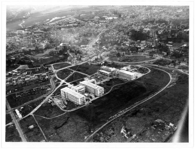 Vue aérienne de l'université en construction [photo n°164]