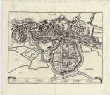 Caen : plan de Mérian, d'après Jacques Gomboust