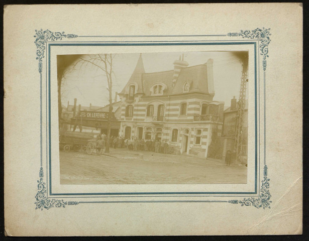 Lefèvre à Caen, entreprise de charpente avec photographie et plans du magasin, avenue de Tourville