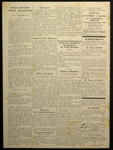 2 et 6 septembre 1944 (numéros issus des archives de la cour de justice)