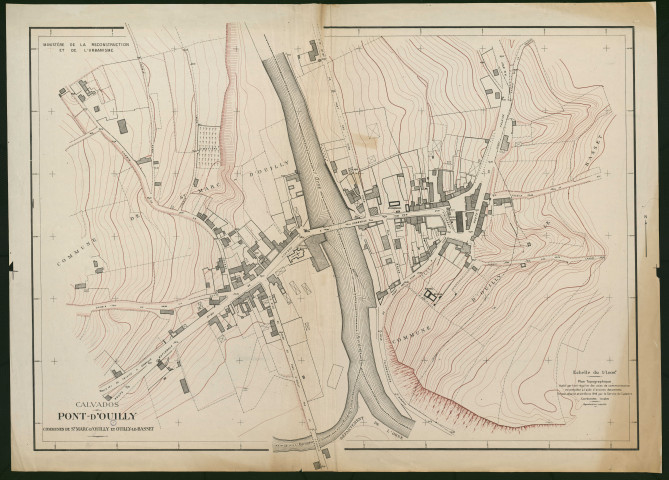 Plans topographiques de Pont-d'Ouilly, communes de Saint-Marc-d'Ouilly et Ouilly-le-Basset