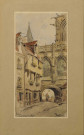 "Falaise, passage sous l'église de la Trinité", par Albert Robida