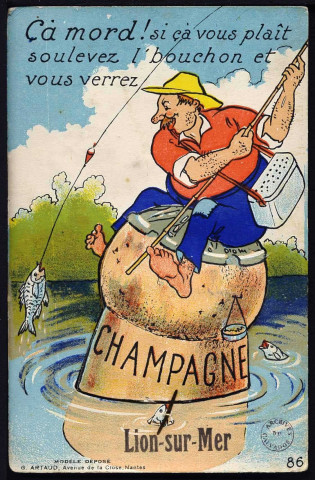 Carte postale humoristique sur la pêche (n°155)