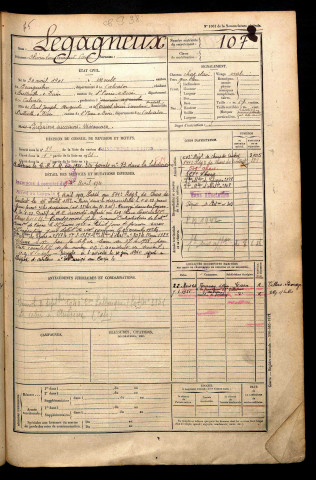 Legagneux, Olivier Louis Fernand Paul