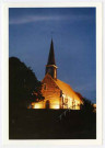 Doc n°19 : église du Pays d'Auge. Vue de nuit avec éclairage des façades de l'église (par Dominique Selles).