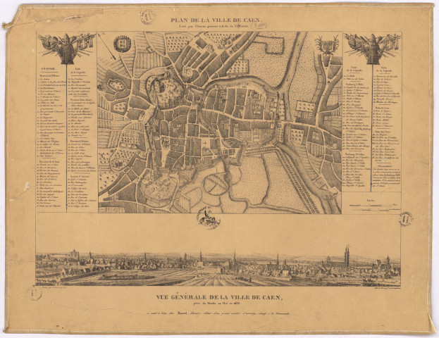 Plan de la ville de Caen.