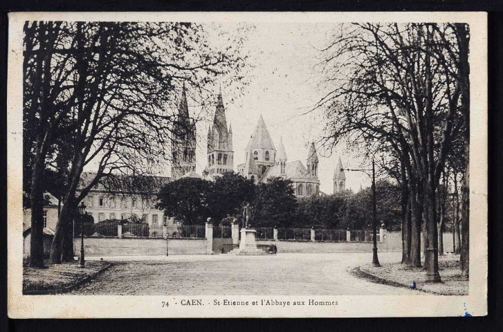 Abbaye-aux-Hommes : extérieur (dont façade) (n°283 à 284, 297 à 307, 332 à 333, 345 à 347, 353)