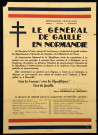 Annonce de la visite du Général De Gaulle en Normandie le 10 juin 1945