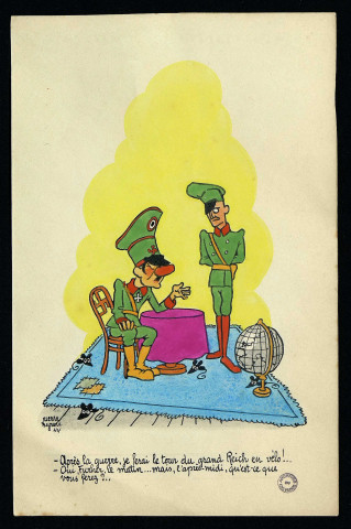 Livret de 6 caricatures d'Hitler "Mein fous le Kampf - Assortiment de Delikatessen - Edition Unik", par Pierre Rivière
