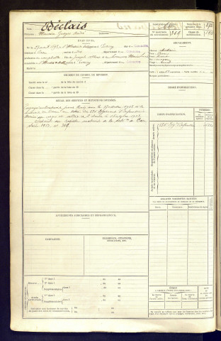 Béclais, Maurice Georges André