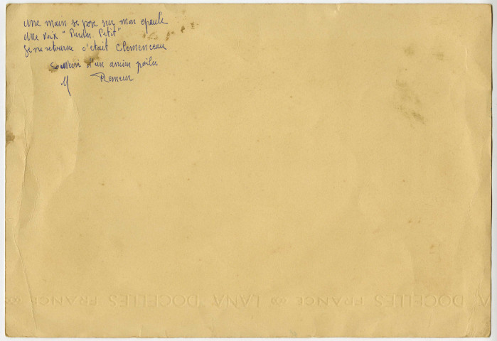 Photographie de Clemenceau sur le front