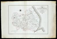 Carte du canton de Saint-Mère-Eglise (Manche). Bitouzé Dauxmesnil