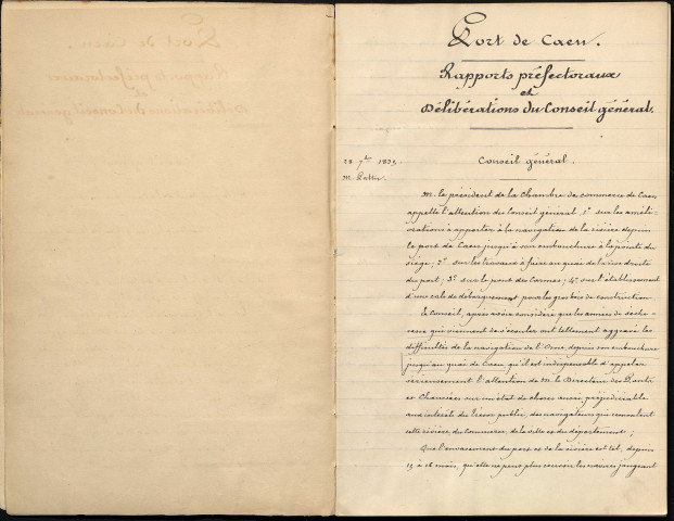 Rapports préfectoraux et des délibérations du Conseil général