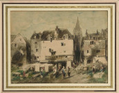 "Place du marché, Caen", par Adolphe Hervier