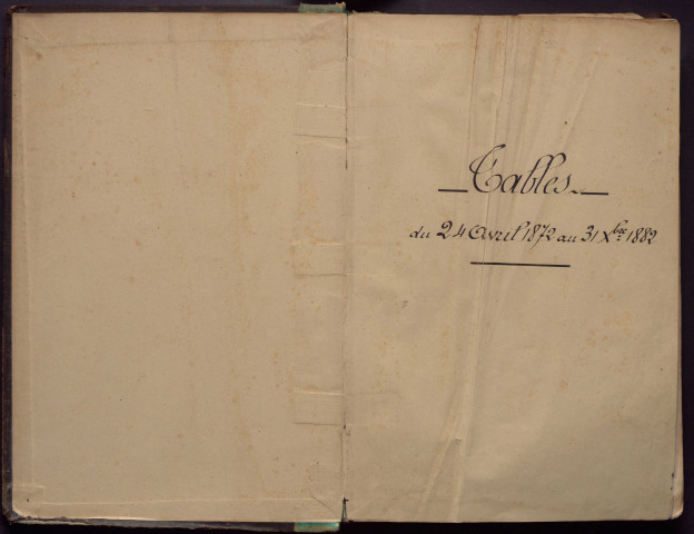 Table alphabétique (24 avril 1872-1882)