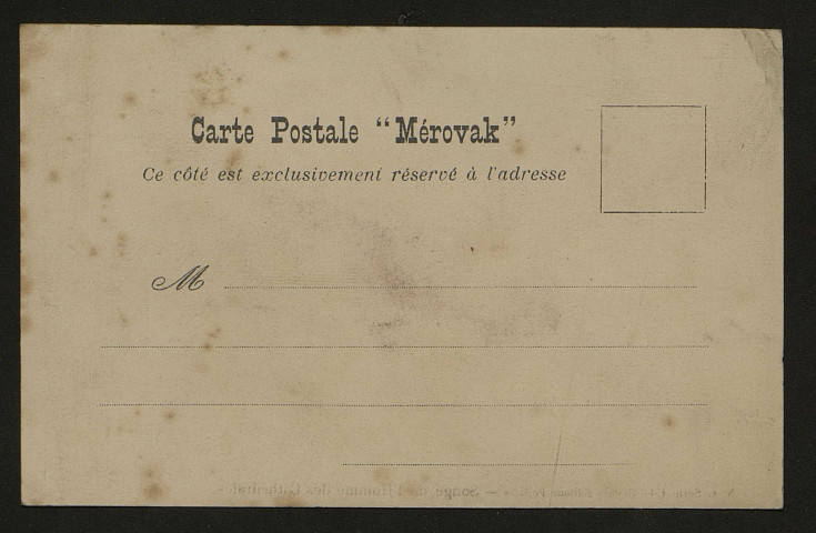 Carte postale «songe de l'homme des Cathédrales » (document 107).