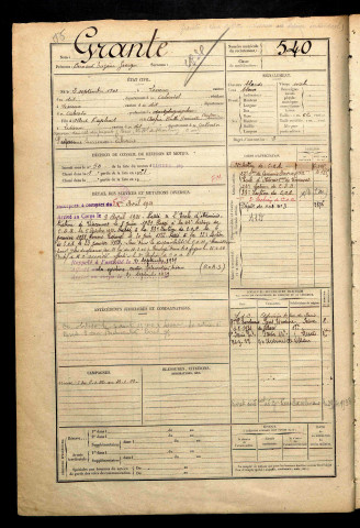 Grante, Bernard Eugène Georges