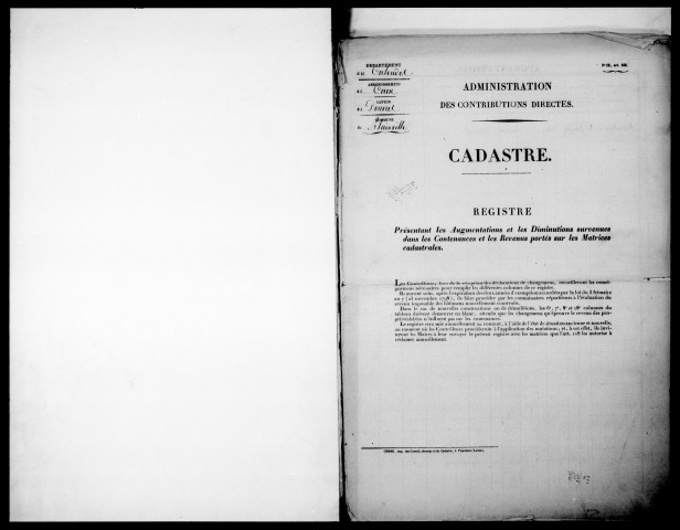 matrice cadastrale des propriétés foncières (bâties et non bâties), 1822-1913, 2e vol. (folios 216-267)