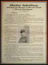 Affiche de l'allocution du maréchal Pétain du 30 octobre 1940, mesures prises à la suite de la pose d'affiches communistes, exercice de défense passive, récépissés de déclarations de détention de postes de radio (1940-1941)