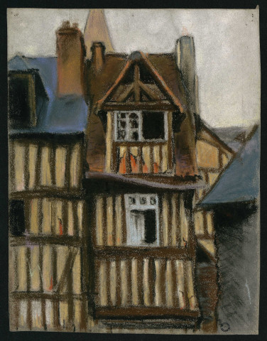 Lisieux, vieilles maisons, avant 1944, par Henri Dannet