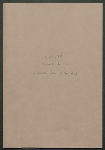 4 octobre 1703-6 mai 1709