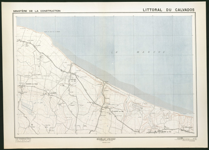 Plan topographique de (Saint-Laurent-sur-Mer, Vierville-sur-Mer...)