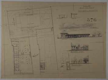 Des plans en élévation permettent de se représenter l'école qui reprend l'ensemble des codes de l'architecture de la Reconstruction.